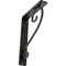 Ekena Millwork Edwards Wrought Iron Bracket, (Single center brace), Antiqued Silver 1 1/2"W x 5 1/2"D x 8"H BKTM01X05X08SEDASV - alternate 1
